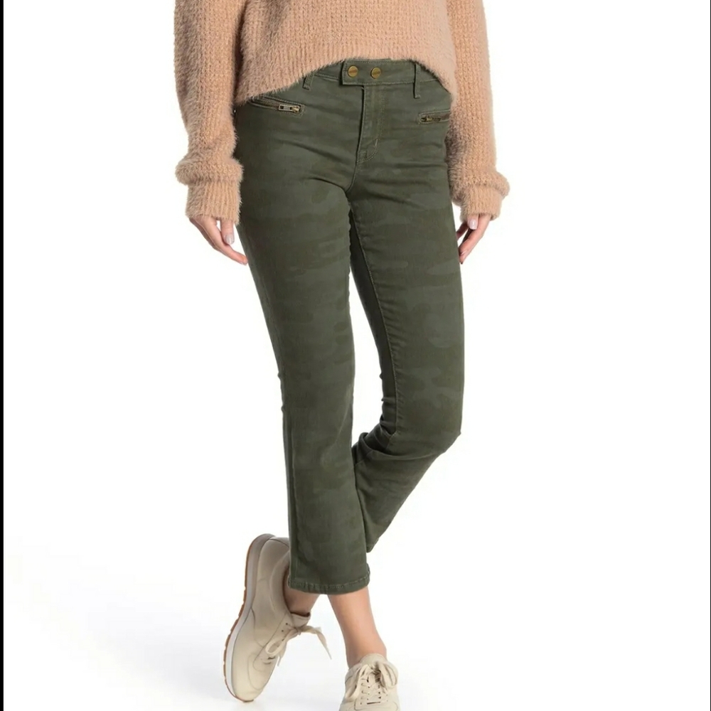 Sanctuary Olive Green Camo Boot Cut Pants
